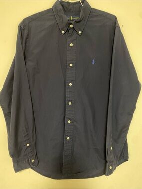Polo by Ralph Lauren Dark Navy Oxford Button-Down Shirt with Pony Logo